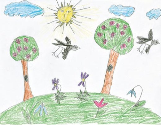 Szilágynagyfalu,<br>I. B osztály,<br>Szabó Antónia rajza